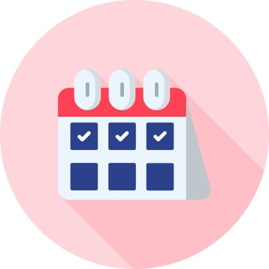 Takvim. Web simgesi basit illüstrasyon