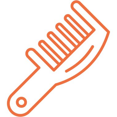 Tarak fırçası. Web simgesi basit illüstrasyon