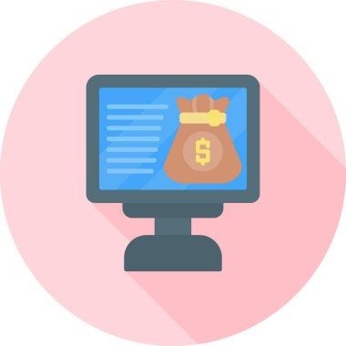 Para için. Web simgesi basit illüstrasyon