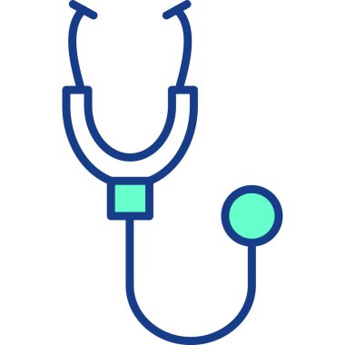 tıbbi steteskop simgesi, vektör illüstrasyonu