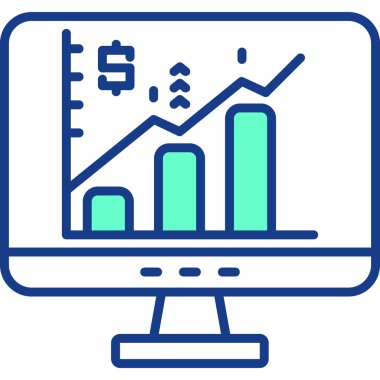 ticari analiz simgesi, vektör illüstrasyonu