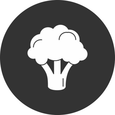 Brokoli simgesi, vektör illüstrasyonu