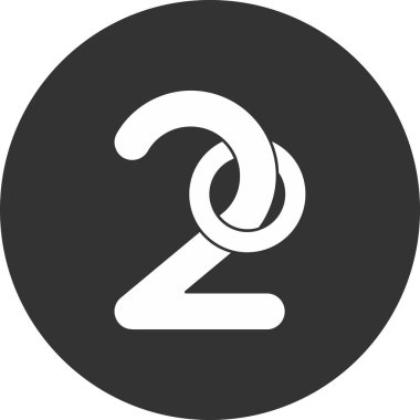 2 numaralı daire simgesi, basit biçim