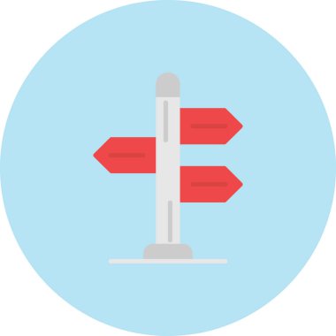 Yönlendirme yolu simgesi düz biçimli