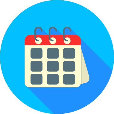 Takvim simgesi vektör illüstrasyonu