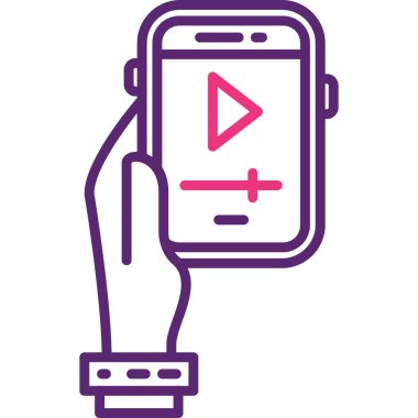 Akıllı telefon simgesinin vektör illüstrasyonu