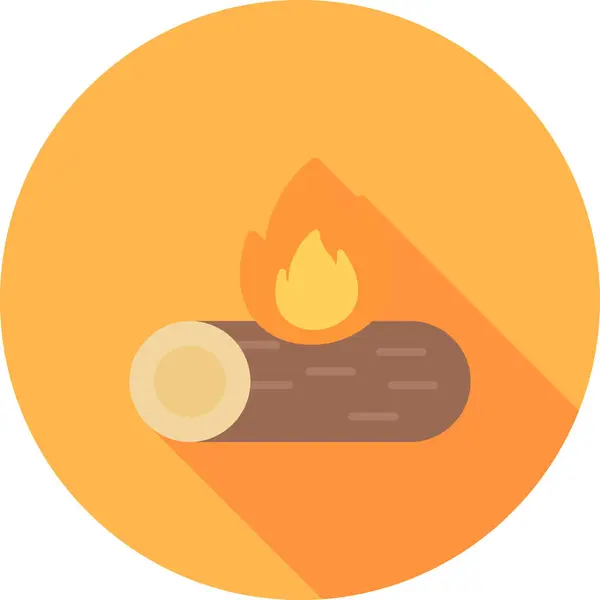 Yakacak odun Web simgesi basit illüstrasyon