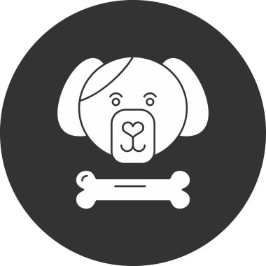 Köpek Vektörü Şekil Simgesi Tasarımı