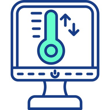 Sıcaklık. Web simgesi basit illüstrasyon