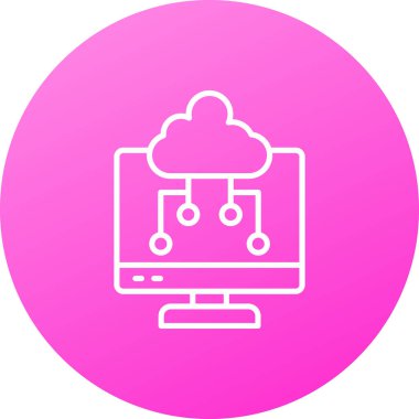 Bulut simgesi vektör illüstrasyonu