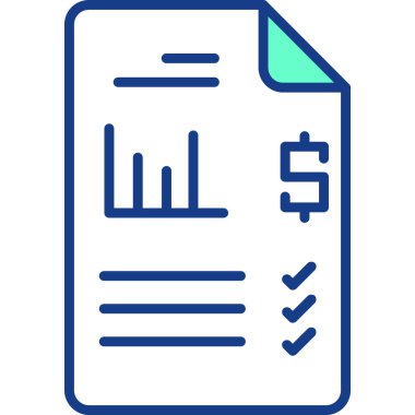 Belge. Web simgesi basit illüstrasyon