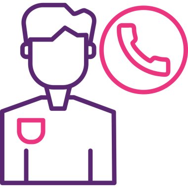 Müşteri servis simgesi vektör illüstrasyonu