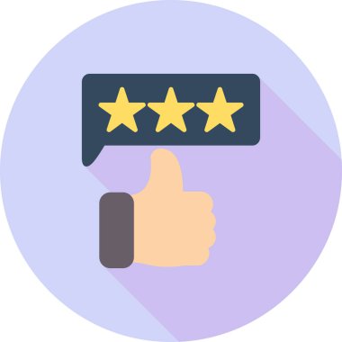 Geri bildirim derecelendirme simgesi. Web için geri besleme vektör simgelerinin basit illüstrasyonu