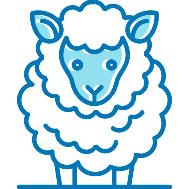 Koyun ikonu vektör illüstrasyonu