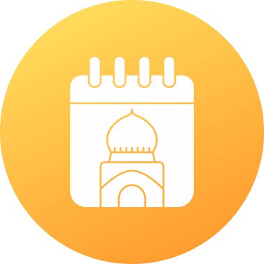 Moda tarzında izole edilmiş arka planda İslami din simgesi