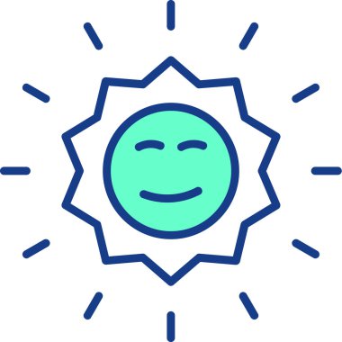 Güneş. Web simgesi basit illüstrasyon