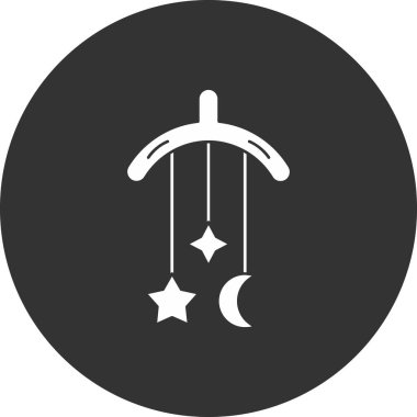 Gece Ay ikonu. vektör illüstrasyonu