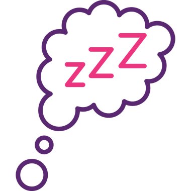 Uyu. Web simgesi basit illüstrasyon