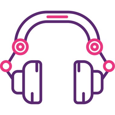 Kulaklık. Web simgesi basit illüstrasyon