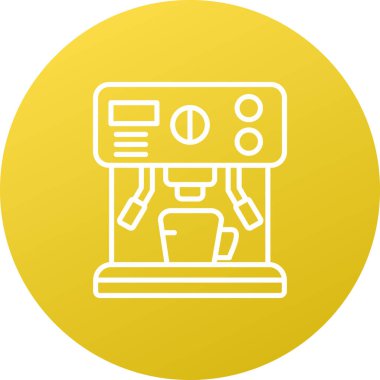 kahve makinesi ikon vektör illüstrasyonu