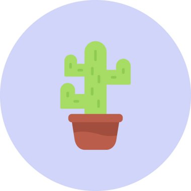 Kaktüs. Web simgesi basit illüstrasyon