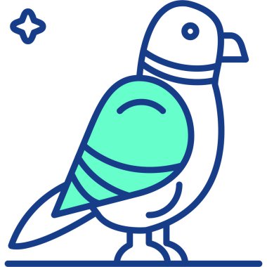 Kuş ikonu. vektör illüstrasyonu