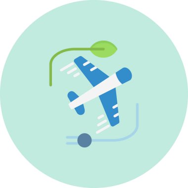 Uçak yolculuğu uçuş simgesi - özet biçimi