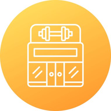 Bir spor salonu simgesinin vektör çizimi