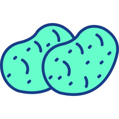 Patates. Web simgesi basit illüstrasyon