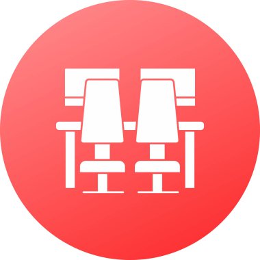 Kırmızı ve beyaz simgenin vektör illüstrasyonu