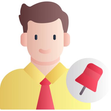 Bir megafon vektör illüstrasyonuna sahip iş adamı