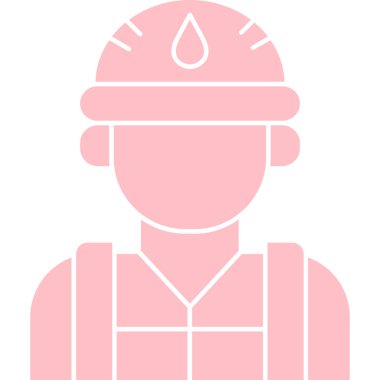 Asker. Web simgesi basit illüstrasyon