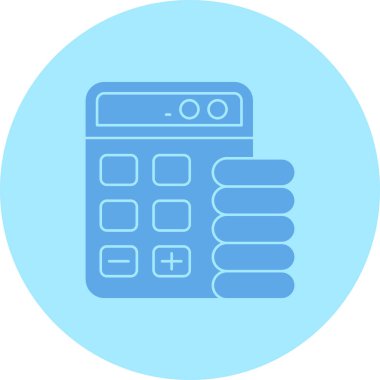 Hesaplayıcı Vektör Kabartma Simgesi Tasarımı