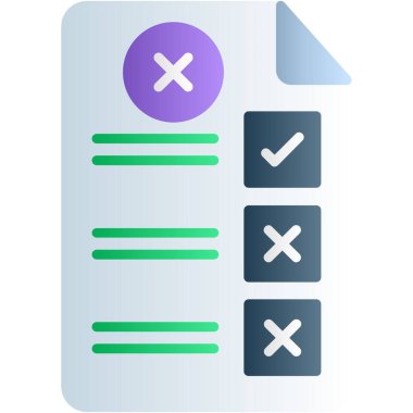 kontrol listesi düz renk simgesi