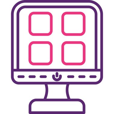 Bilgisayar. Web simgesi basit illüstrasyon