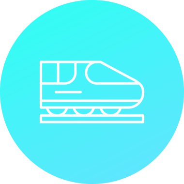 Tren simgesinin vektör illüstrasyonu