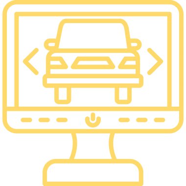 araba simgesi vektör illüstrasyonu