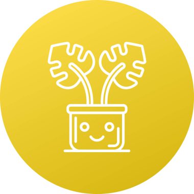 Bitki simgesinin vektör illüstrasyonu