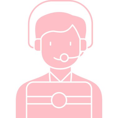 bir mikrofon vektör simgesi ile avatar adam