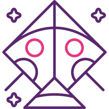 Yay ve okları olan sevimli bir çizgi film ikonunun vektör çizimi