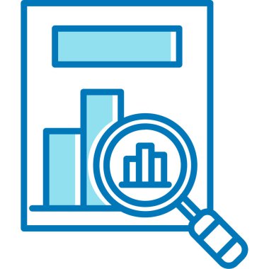 İş analizi ikonu. Web için iş analitik vektör simgelerinin özet çizimi