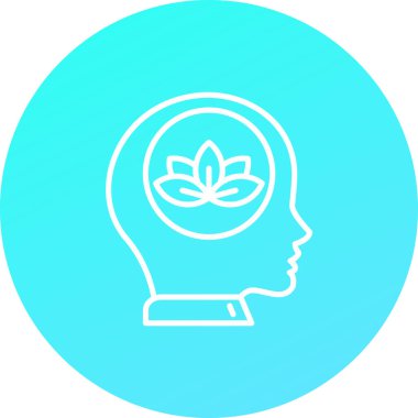 güzel baş vektör çizgisi simgesi