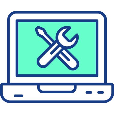 Bilgisayar. Web simgesi basit illüstrasyon