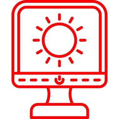 Monitör. Web simgesi basit tasarım