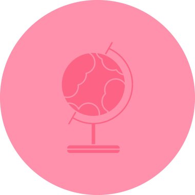 Bir dünya simgesinin vektör illüstrasyonu