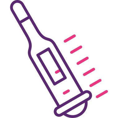 Termometre. Web simgesi basit illüstrasyon