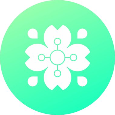 kar Tanesi simgesi vektör çizimi