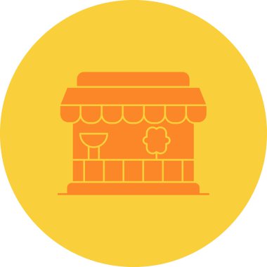 Bir bina simgesinin vektör illüstrasyonu