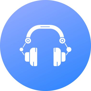 vektör kulaklık simgesi, basit vektör illüstrasyonu