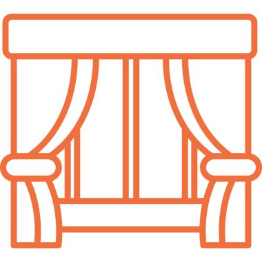 Bahçedeki ahşap bankın vektör çizimi